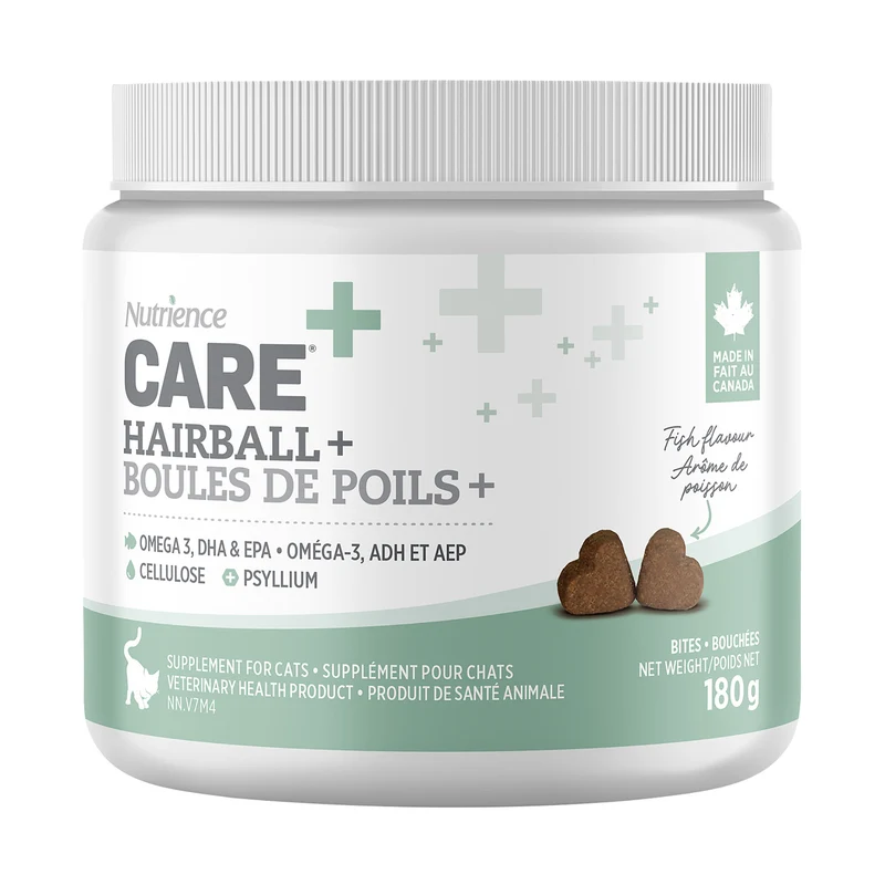 Suppléments Nutrience Care pour chats, Boules de poils+, 180 g