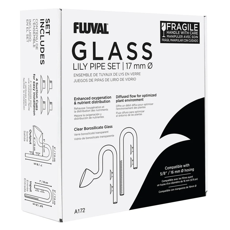 Tuyaux de lys en verre Fluval, 17 mm