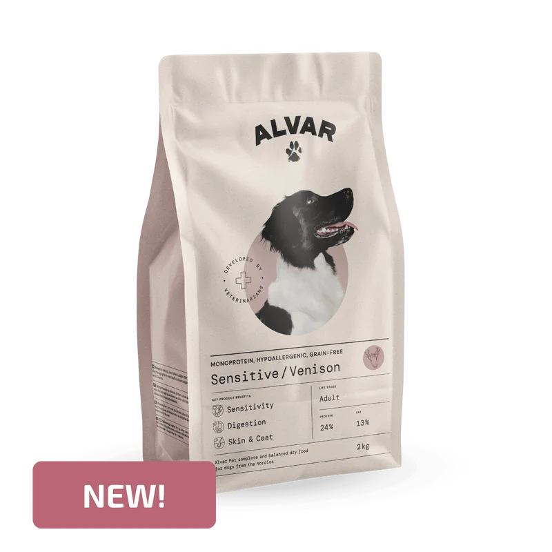 Alvar Pet Sensitive/Venison torrfoder för hundar