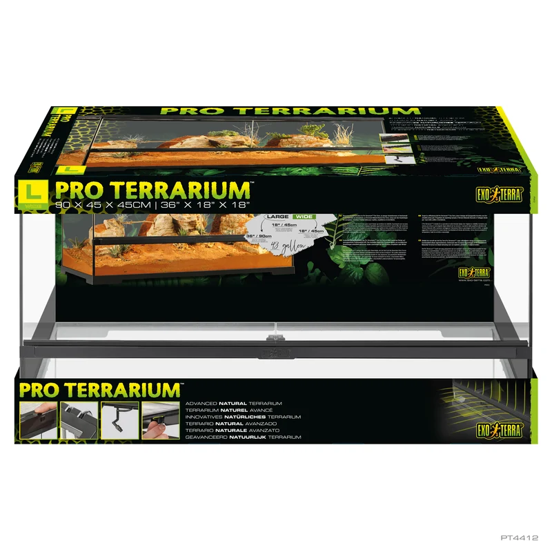 Terrarium professionnel Exo Terra, habitat avancé naturel, grand/large, 90 x 45 x 45 cm