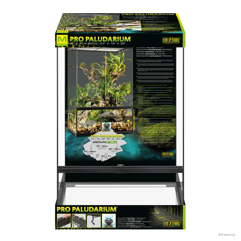 Paludarium professionnel Exo Terra, habitat avancé naturel, moyen/très haut, 60 x 45 x 90 cm