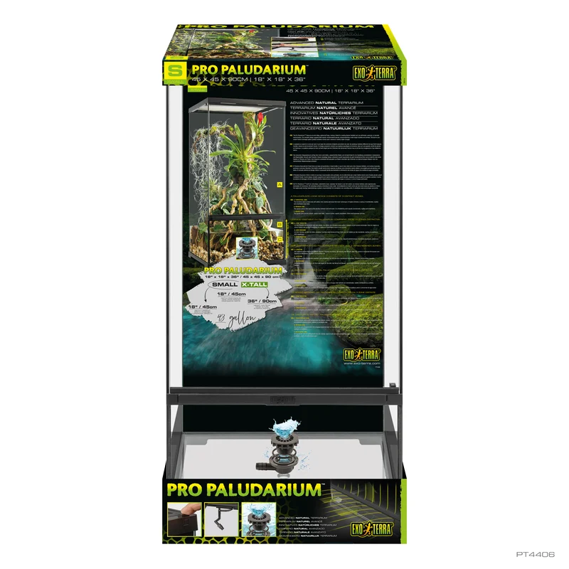 Paludarium professionnel Exo Terra, habitat avancé naturel, petit/très haut, 45 x 45 x 90 cm
