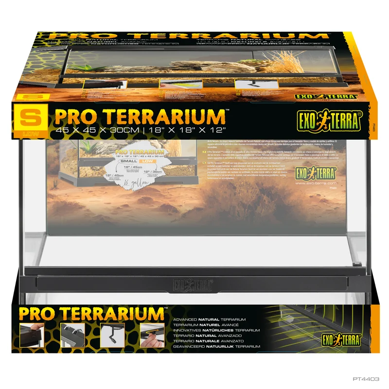 Terrarium professionnel Exo Terra, habitat avancé naturel, petit/bas, 45 x 45 x 30 cm