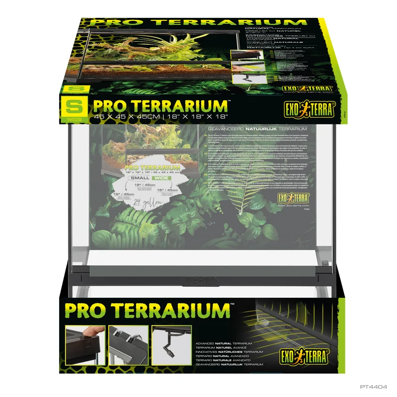 Terrarium professionnel Exo Terra, habitat avancé naturel, petit/large, 45 x 45 x 45 cm