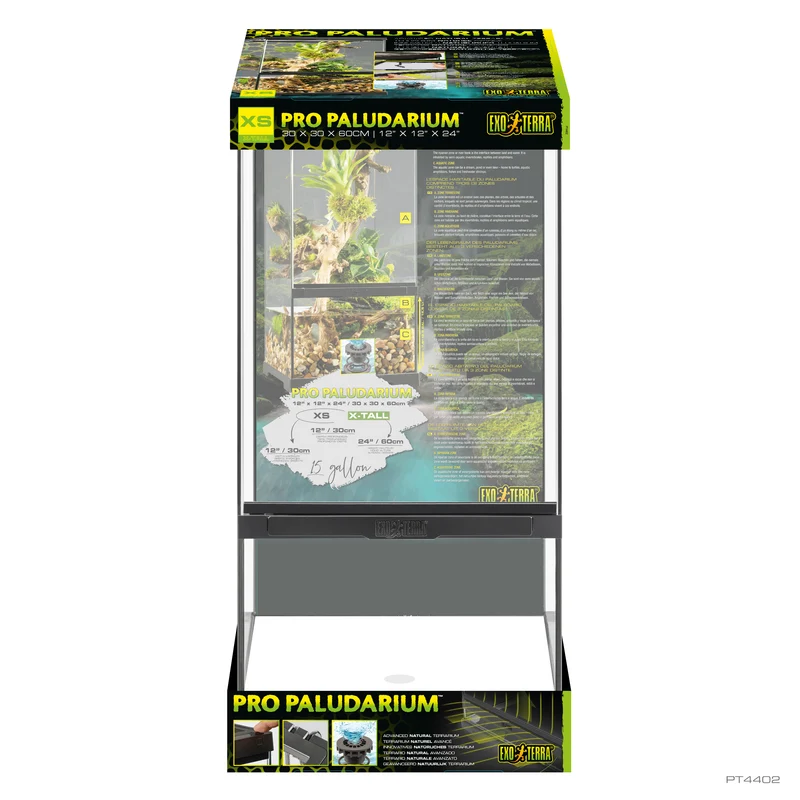 Paludarium professionnel Exo Terra, habitat avancé naturel, très petit/très haut, 30 x 30 x 60 cm
