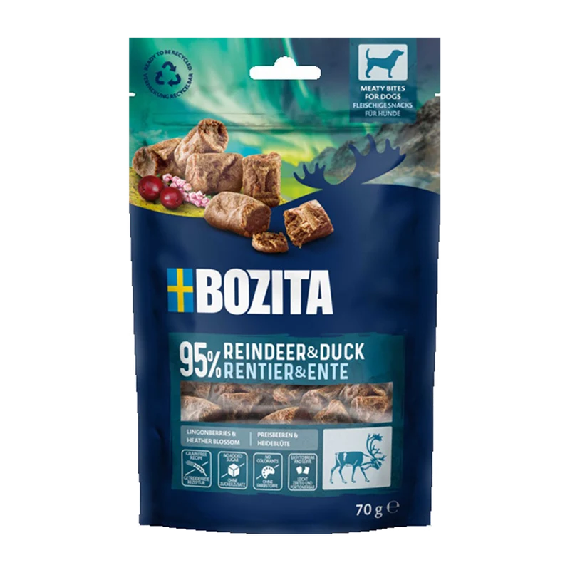 Bozita Snacks Meaty Bites Reindeer & Duck - 70g
