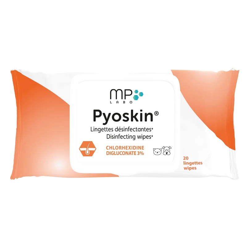 MP Labo Pyoskin Desinficerande Servetter för hundar och katter 20 pcs