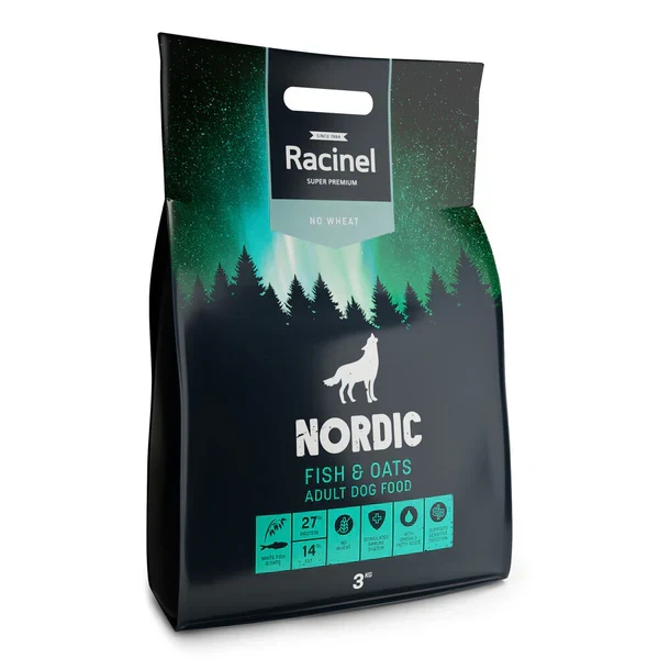 Racinel Nordic Adult fisk & havre 12 kg för hundar