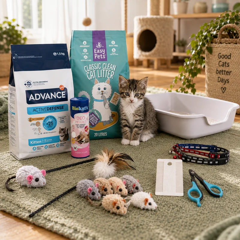 Startpaket för en ny kattunge – komplett baspaket