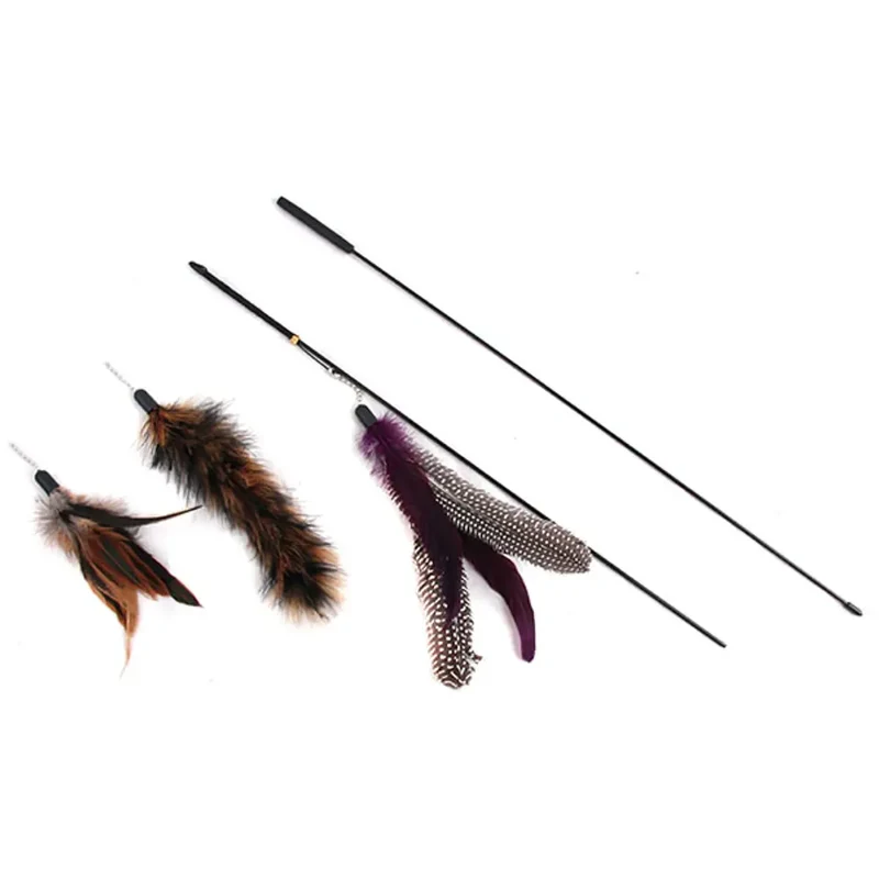 Pawise kattvippa med fjädrar 95 cm