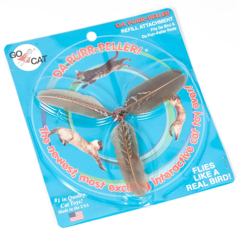 Go Cat Wand Feather Replacement Da Purr-Peller