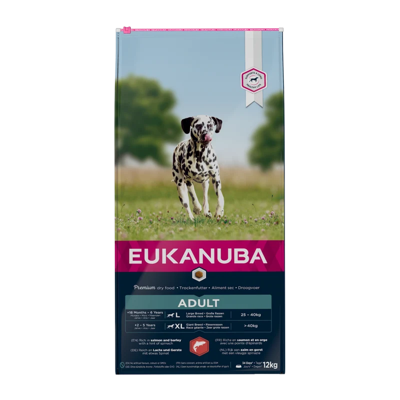 Euk Dog Ad Large Salmon & Barley - 12 KG