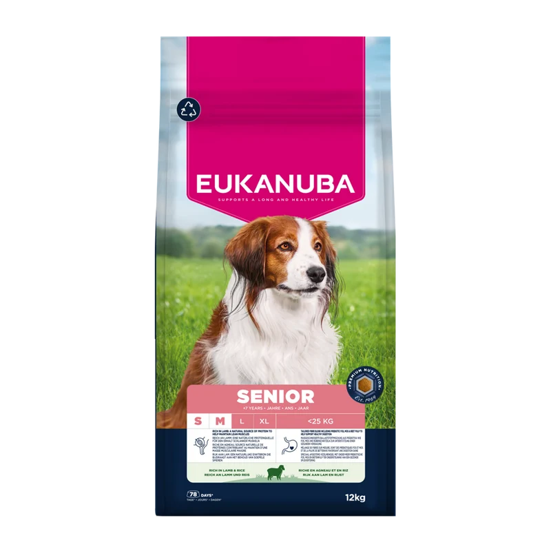 Euk Dog Senior Sm/med Lamb & Rice - 12 KG