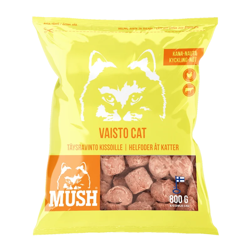 Mush Vaisto® Cat Gul (kyckling - Nöt)
