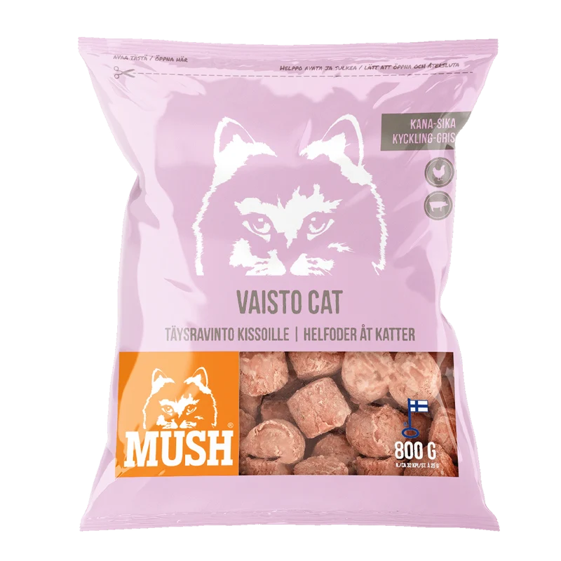 Mush Vaisto® Cat Rosa (kyckling - Gris)