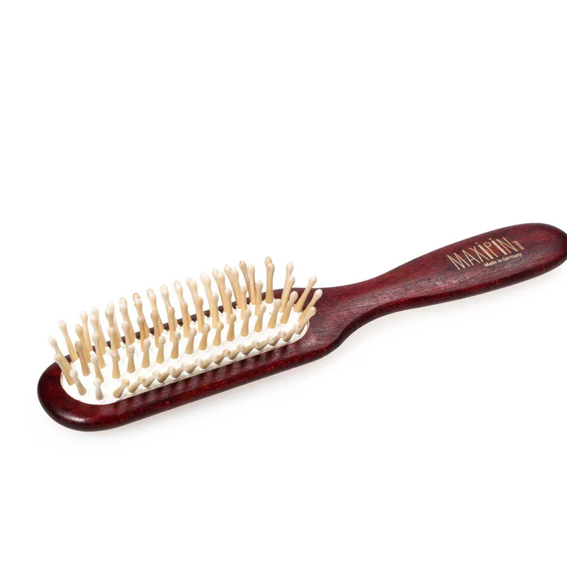 MaxiPin Oblong Wooden Brush with Wooden Pins