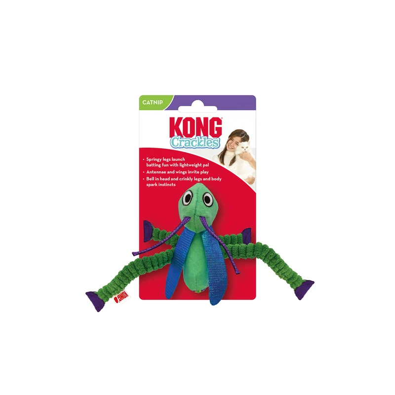 KONG Cat Toy Crackles Grasshopper