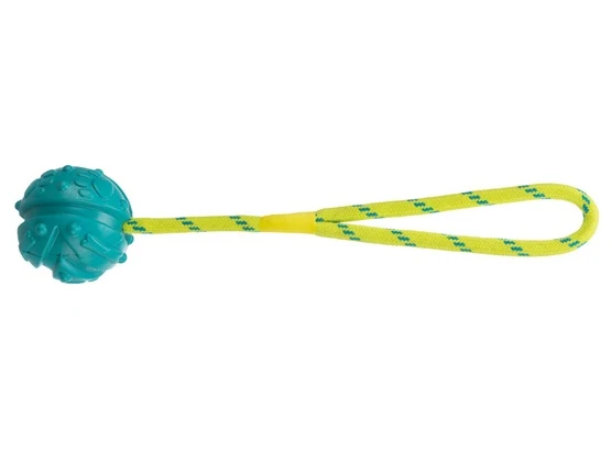 Trixie piłka z linką - pływająca piłka do aportu i przeciągania - 7/35 cm