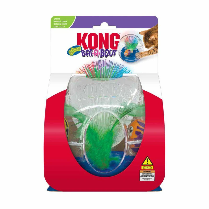 KONG Interactive Cat Toy Bat-A-Bout Glow Aquarium