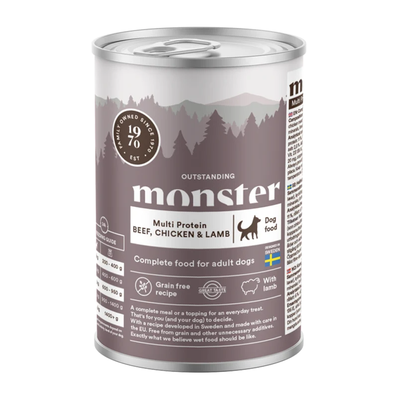 Monster Dog Multi Beef/ Chick/ Lamb Burk - 400 G