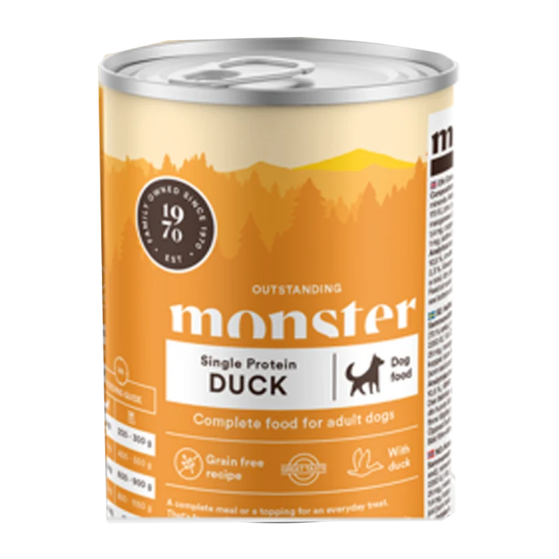 Monster Dog Adult Single Duck Burk - 400 G