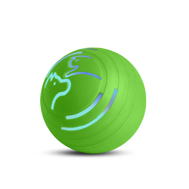 Rechargeable Automatic Jumping Pet Toy Ball for Dogs & Cats – Green, 2-Pack