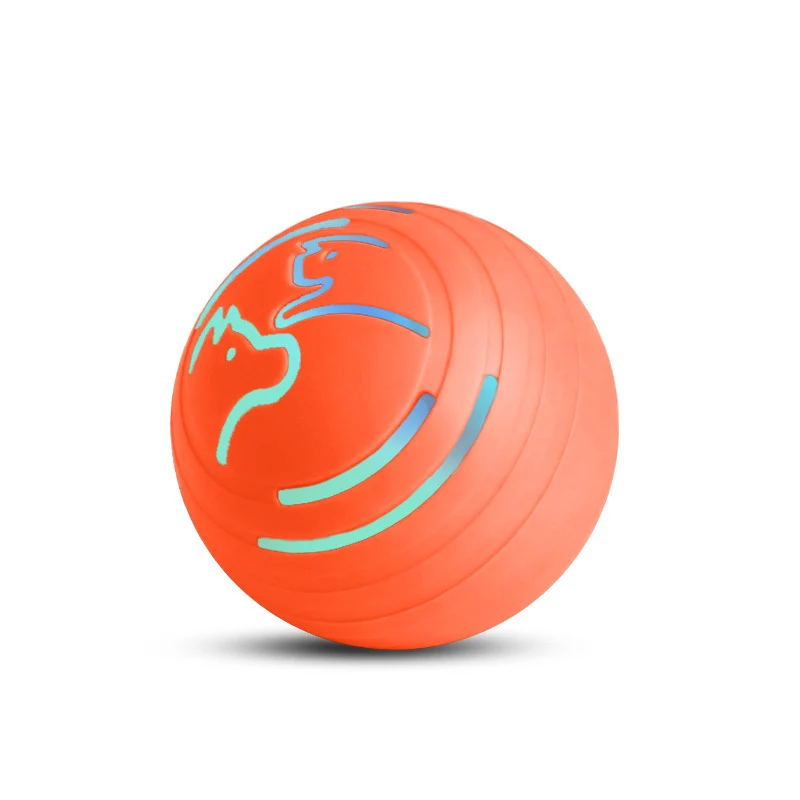 Rechargeable Automatic Jumping Pet Toy Ball for Dogs & Cats – Orange, 2-Pack