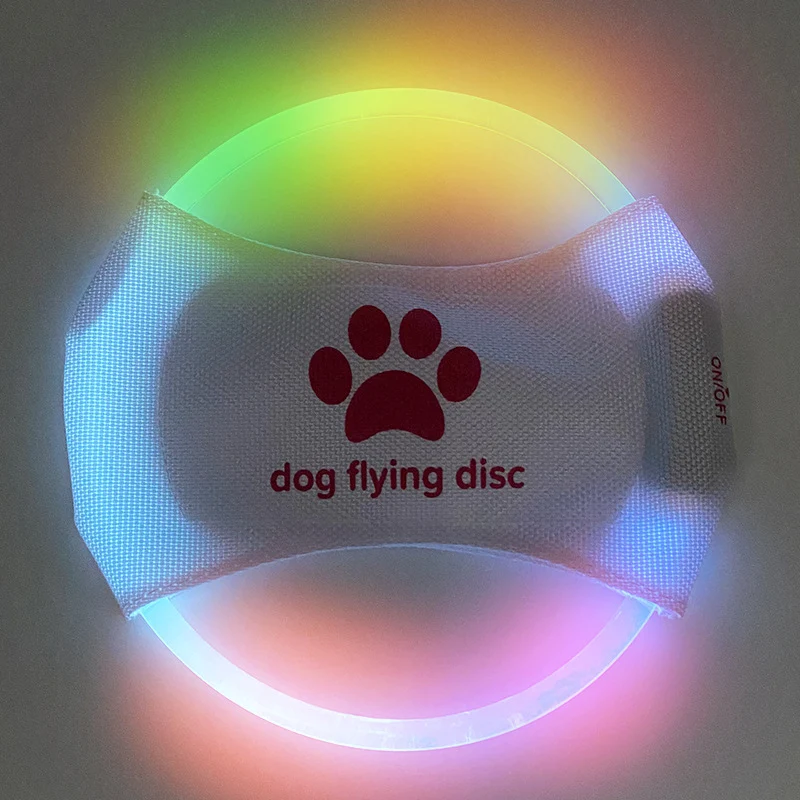 LED Rechargeable Dog Flying Disc – Multicolour | Glow-in-the-Dark, USB Rechargeable