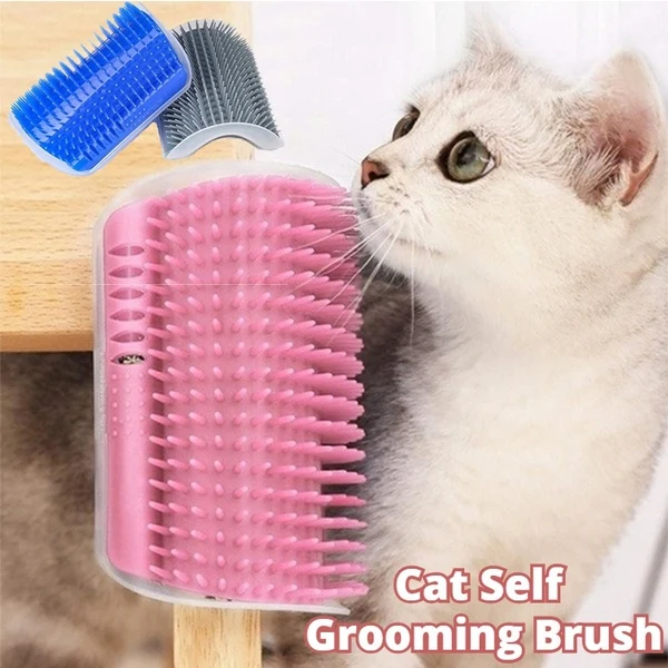 Cat Self-Grooming Wall Brush – Corner Rubbing Grooming Device for Cats