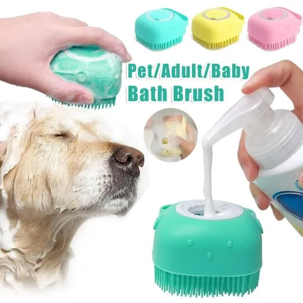Silicone Dog Bath Massage Gloves – Grooming Brush for Dogs & Cats