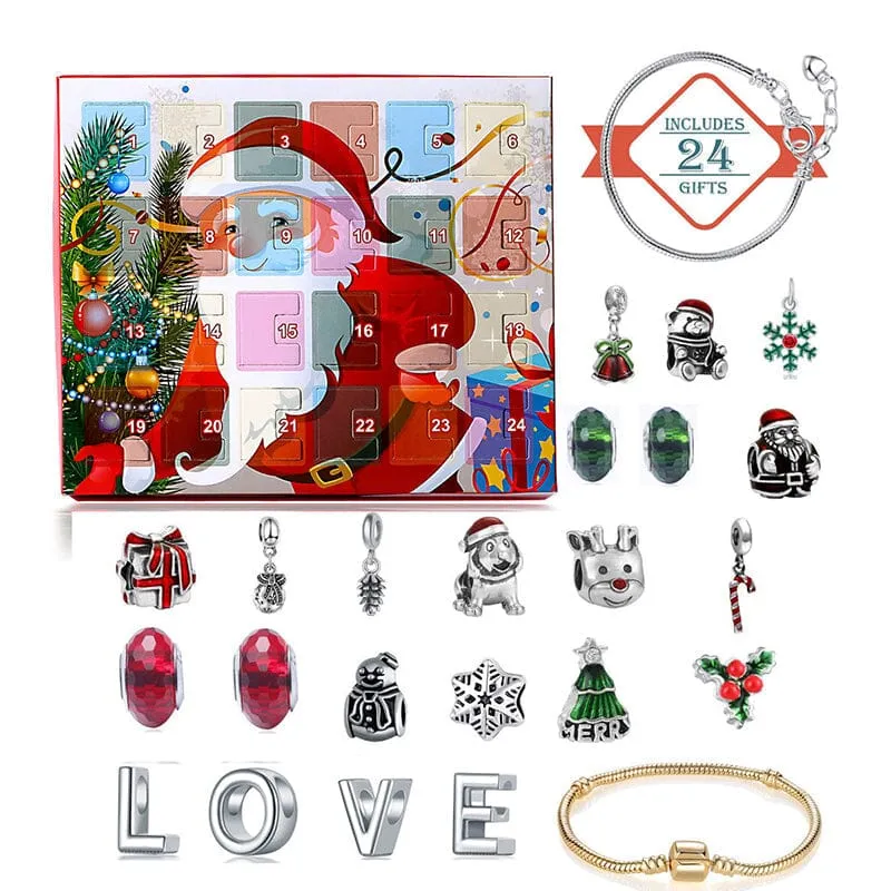 Julkalender DIY jularmband (4 stilar）