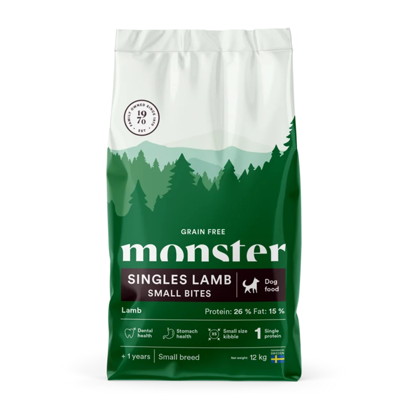 Monster Dog Gf Singles Lamb Small Bites - 12 KG