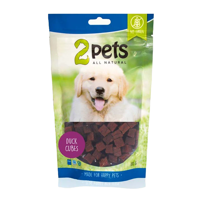 2PETS Dogsnack Duck Cubes - 100 G