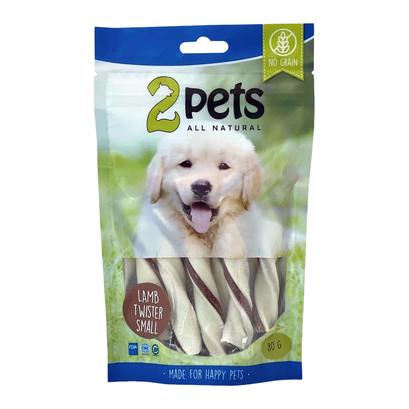 2PETS Tuggtwister M Lamm Small - 80 G