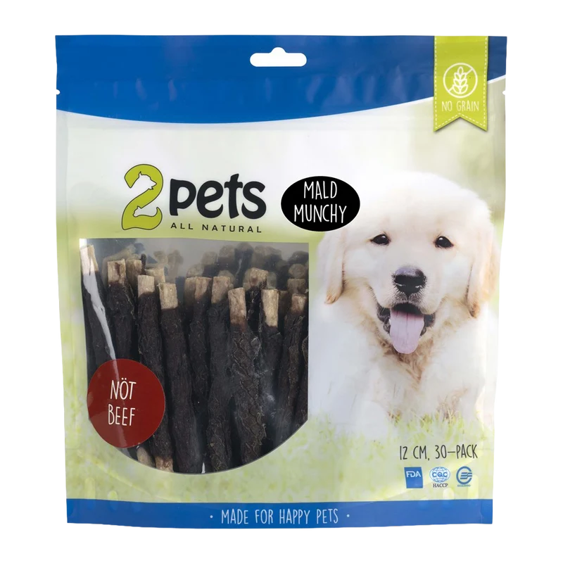2PETS Tuggpinne Mald Nötkött - 12 CM - 30 PACK