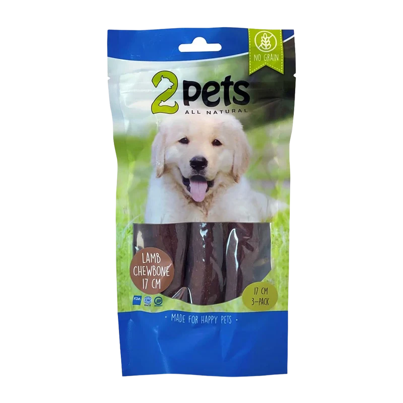 2PETS Tuggrulle M Lamm - 17 CM - 3 PACK