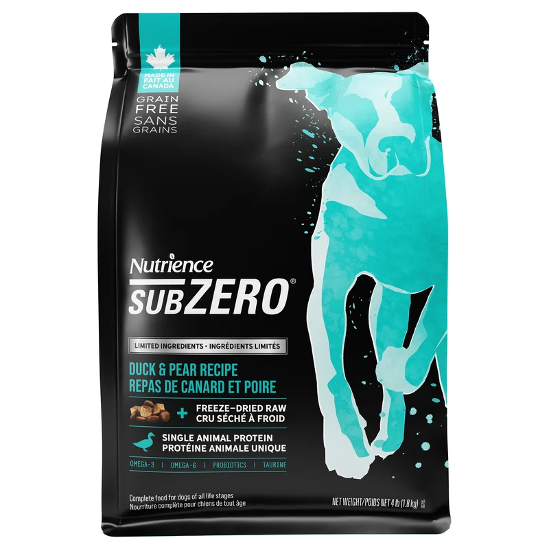 Nutrience SubZero à ingrédients limités, Repas de canard et poire