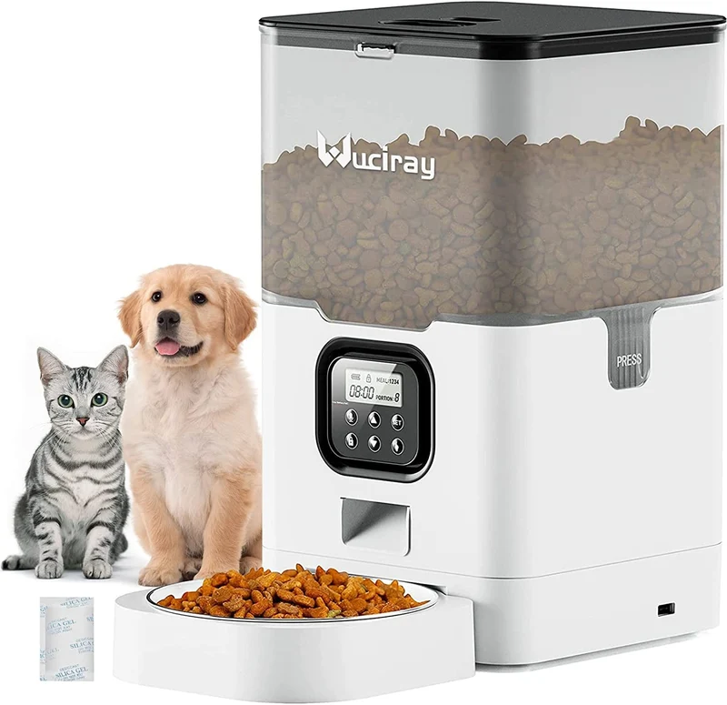 6L Automatic Pet Feeder | 304 Stainless Bowl, Voice Recording, LCD, 0–40 Portions | Cats & Dogs