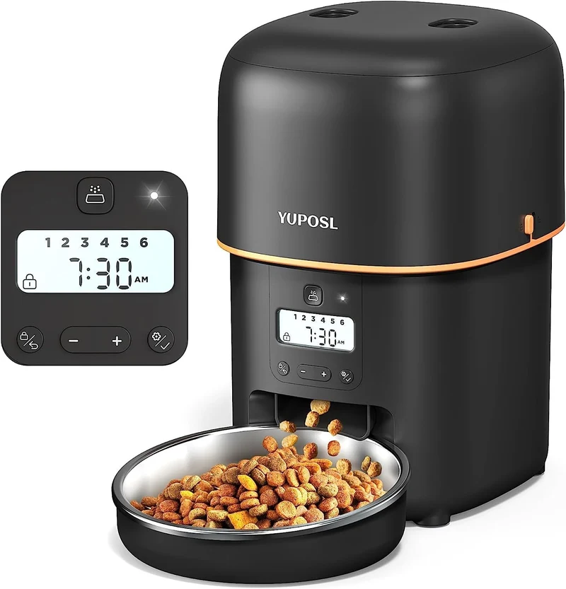 2L Automatic Cat Feeder | 6 Meals/Day, 180+ Day Battery, Air-Seal Rotor, Multi-Pet