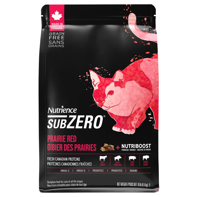 Nutrience SubZero pour chats, Gibier des Prairies, 4,5 kg