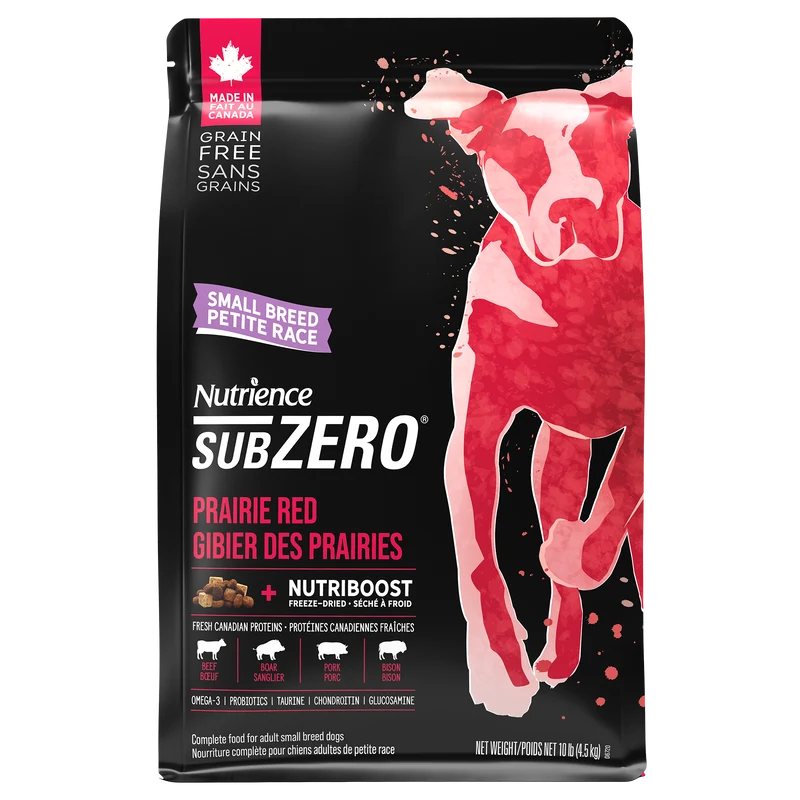 Nutrience SubZero pour chiens de petite race, Gibier des Prairies, 4,5 kg
