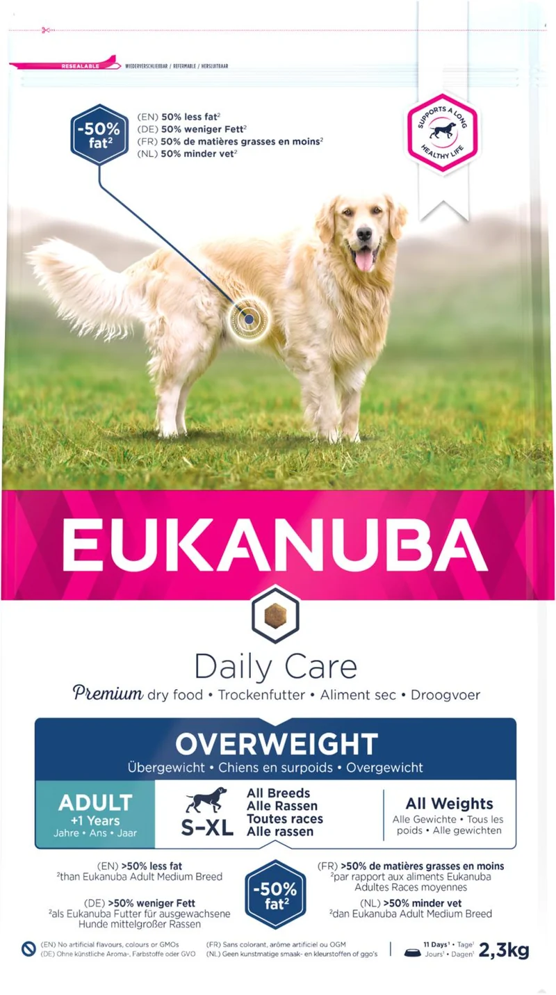 Eukanuba DailyCare Overweight Sterilized torrfoder för hund 2,3 kg