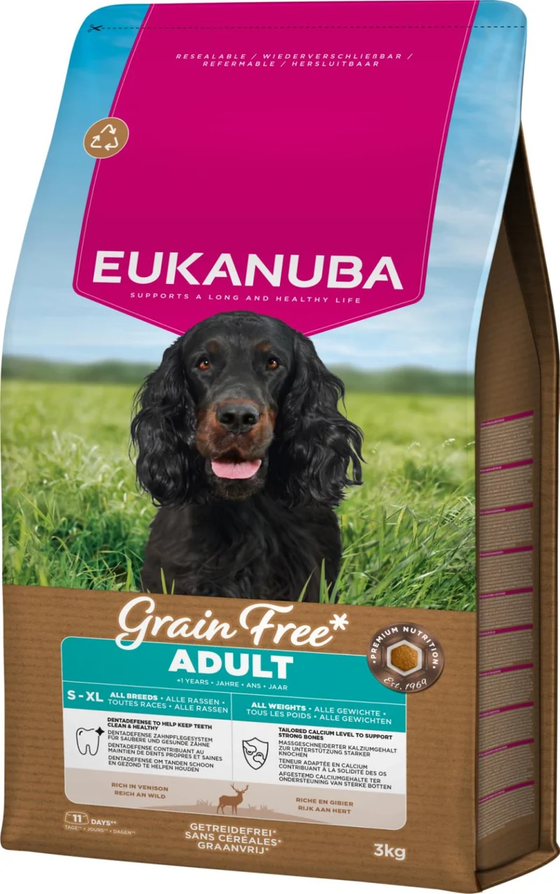 Eukanuba Adult All Breed Grain Free Venison torrfoder för hund