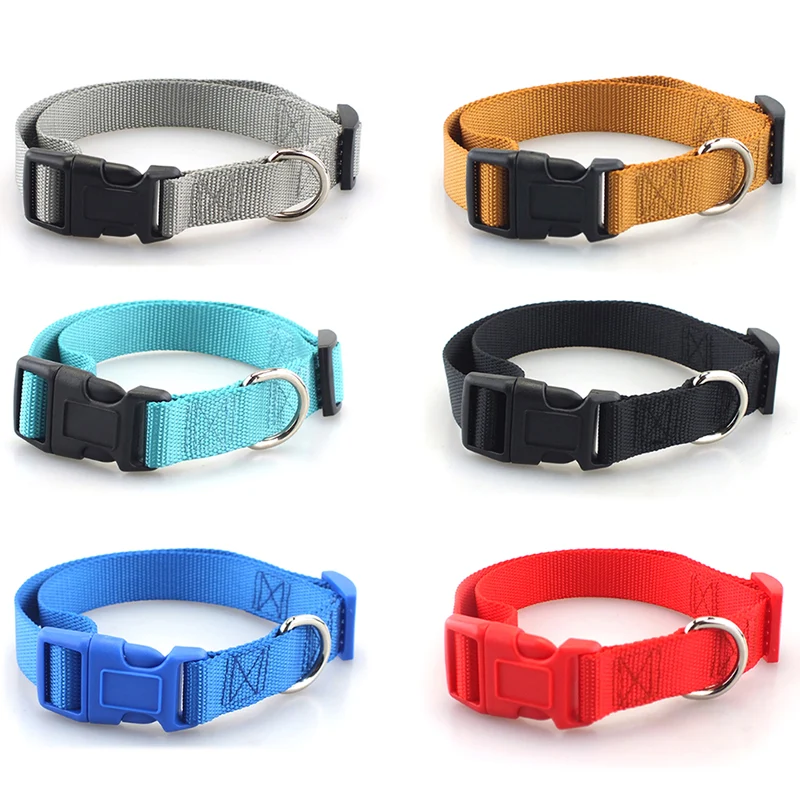 Adjustable Nylon Dog Collar – Soft Polyester, Lightweight & Durable for All Dog Sizes