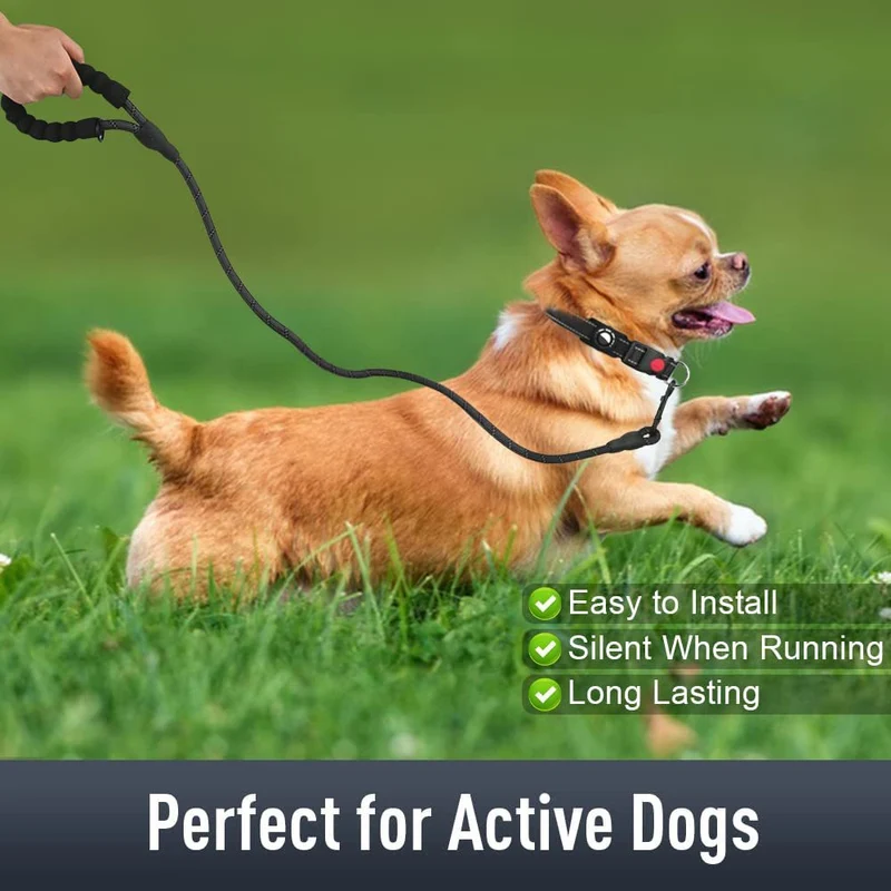 Reflective Nylon Dog Collar with Tracker Cover – Waterproof & Adjustable XS–L