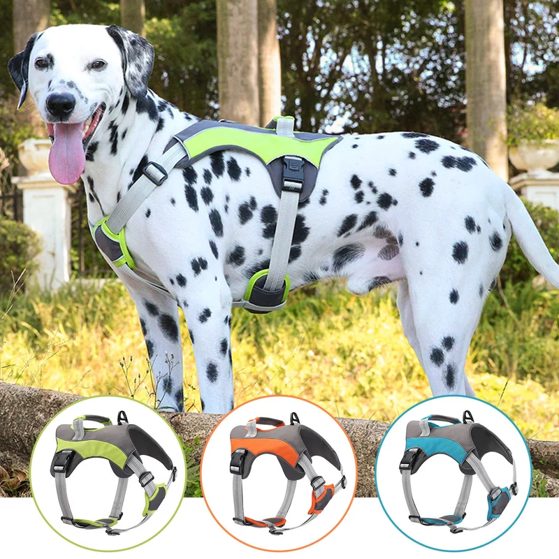 Anti-Escape Large Dog Harness – No Pull Breathable Outdoor Harness with Handle