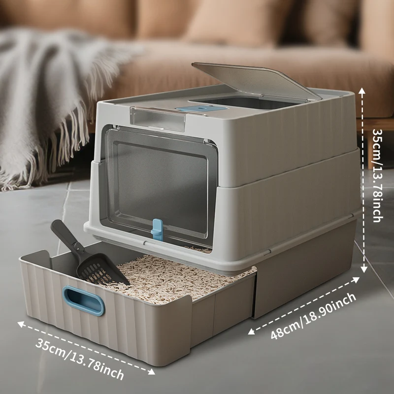 Cat Litter Box – Easy Clean Enclosed Pet Toilet