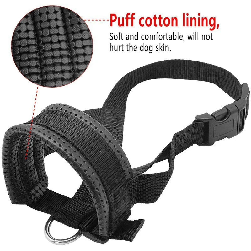 Dog Mouth Muzzle – Adjustable Breathable Anti-Bite Pet Muzzle