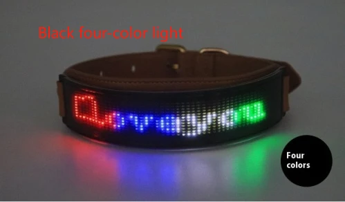 LED Display Dog Collar & Harness – Glowing Night Safety Pet Gear