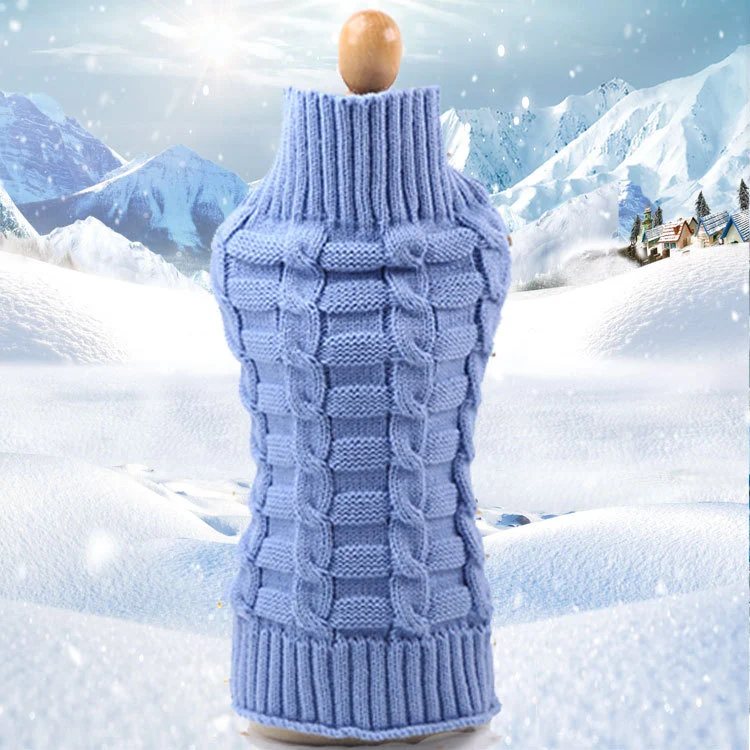 Cashmere Twisted Rope Dog Sweater – Warm Knit Pet Clothes